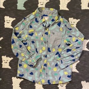 Cat & Jack colorful shapes button down shirt